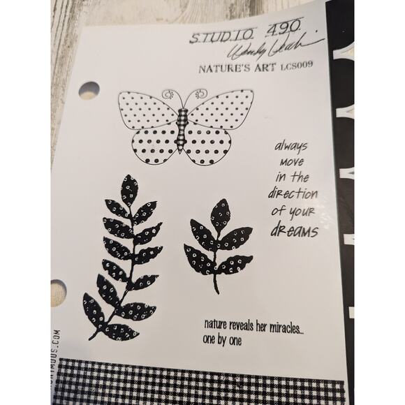 STAMPERS ANONYMOUS Studio 490 Wendy Vecchi Cling Mount Stamps Nature's Art NEW - Picture 2 of 6